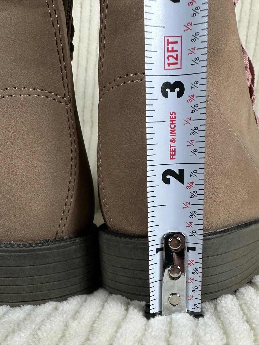 Cat & Jack Girls Tan Combat Boots Size 3